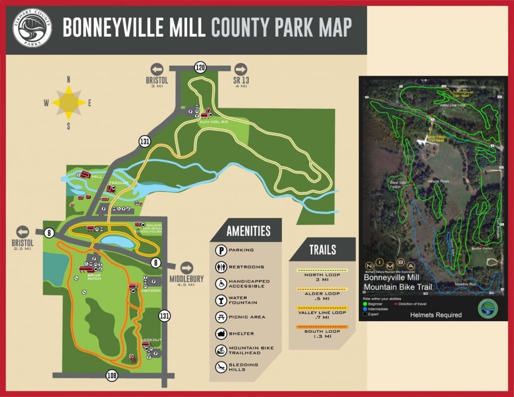 bonneyville mill park map elkhart